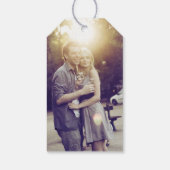 Chique Hand Lettered Gold Wedding Gift Label Cadeaulabel (Achterkant)