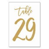 Chique Hand Lettered Table Number Gold | Tabel 29 Kaart (Achterkant)