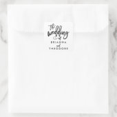 Chique Hand Lettered Wedding Sticker (Tas)