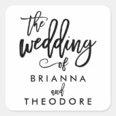 Chique Hand Lettered Wedding Sticker (Voorkant)