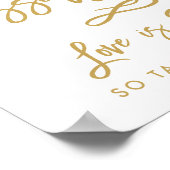 Chique handgeschreven gouden dessertbar poster (Hoek)