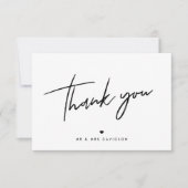 Chique handgeschreven modern hart gepersonaliseerd bedankkaart (Voorkant)