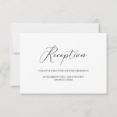 Chique handgeschreven script bruiloftsreceptie kaart (Voorkant)