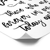 Chique handgeschreven 'Ter nagedachtenis aan' bord Poster (Hoek)