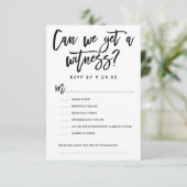 Chique handgeschreven trouw-RSVP-optiec kaart (Staand voorkant)