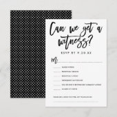 Chique handgeschreven trouw-RSVP-optiec kaart (Voorkant / Achterkant)