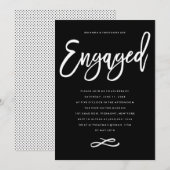 Chique handgeschreven trouwfeest uitnodiging (Voorkant / Achterkant)