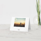 Chique handgeschreven trouwkaart met bedankje en f bedankkaart (Achterkant)