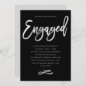 Chique handgeschreven uitnodiging voor verlovingsf (Voorkant / Achterkant)