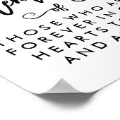 Chique handlettering Gedenkteken Poster (Hoek)