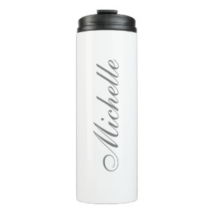 Chique handschrift klassiek eenvoudig minimalistis thermosbeker