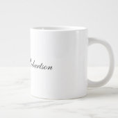 Chique handschrift zwart wit effen minimalistisch grote koffiekop (Rechts)