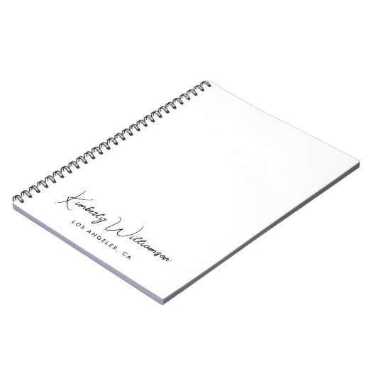 Chique Handtekening Script Business Notitieboek (Linkerzijde)