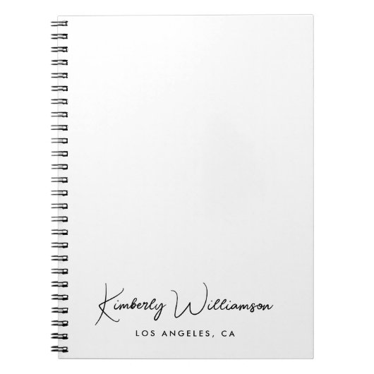 Chique Handtekening Script Business Notitieboek (Voorkant)