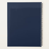 Chique handtekening script monogram blauw zakelijk planner (Achterkant)