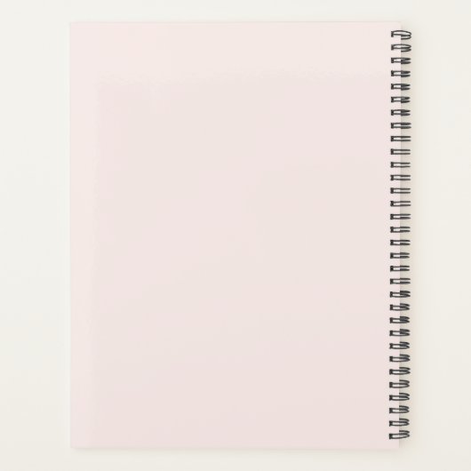 Chique handtekening script monogram roze Zakelijk Planner (Achterkant)