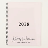Chique handtekening script monogram roze Zakelijk Planner (Voorkant)
