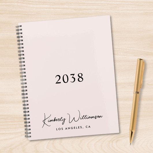 Chique handtekening script monogram roze Zakelijk Planner