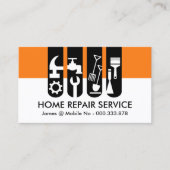 Chique Handyman Tools Tab Home Reparaties Visitekaartje (Voorkant)