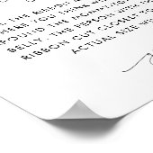 Chique hart script Hoe groot is haar buik 8x10 tek Poster (Hoek)