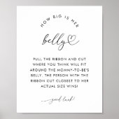 Chique hart script Hoe groot is haar buik 8x10 tek Poster (Voorkant)