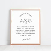 Chique hart script Hoe groot is haar buik 8x10 tek Poster