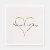 Chique hart van goud servet (Voorkant)