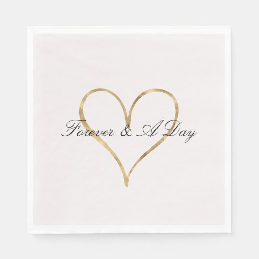 Chique hart van goud servet (Voorkant)