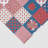 Chique Harten en Rozen Faux Patchwork Tissue Paper Tissuepapier (Detail)