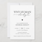 Chique hartscript Tiny Human Shindig Baby shower Kaart (Voorkant)