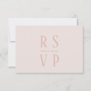 -chique haute romantische bruiloft RSVP kaartje