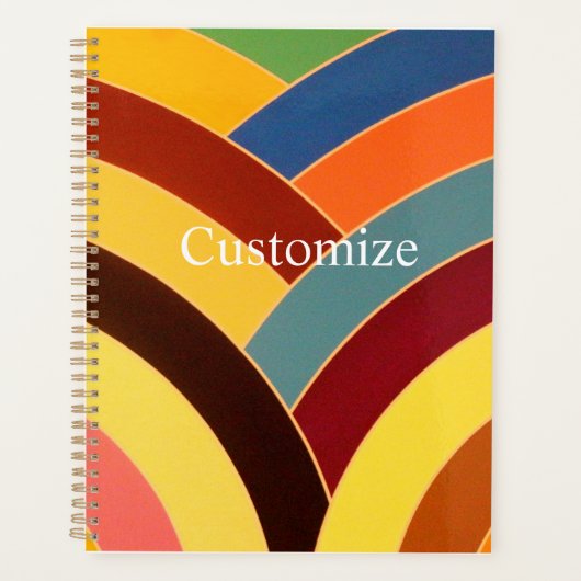 Chique hedendaags verfijnd chevron planner (Voorkant)