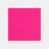 Chique heet roze fuchsia kleine polka dots patroon servet (Voorkant)