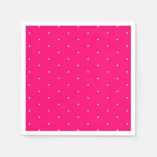 Chique heet roze fuchsia kleine polka dots patroon servet