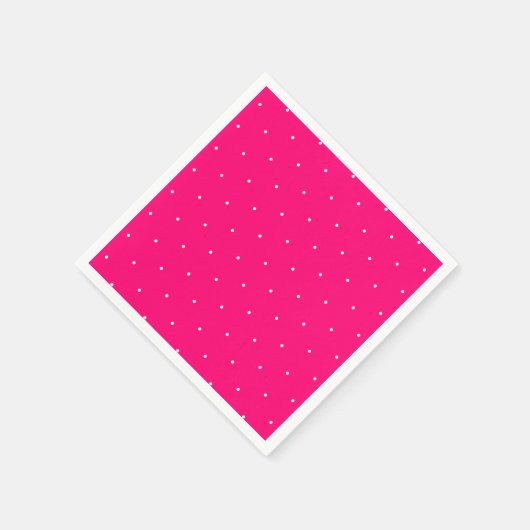 Chique heet roze fuchsia kleine polka dots patroon servet (Hoek)