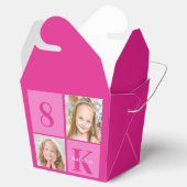 Chique heet roze meisjes foto verjaardagsfeestje bedankdoosjes (Geopend)