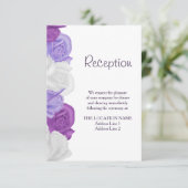 Chique Heirloom Rozen bruiloft receptie Informatiekaartje (Staand voorkant)