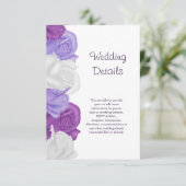 Chique Heirloom Rozen Trouwgegevens Informatiekaartje (Staand voorkant)