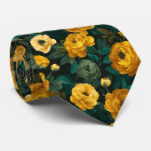 Chique heren stropdassen Ranunculus bloemen (Opgerold)