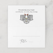 Chique Herfst Barn | Huwelijkshashtag Plaatskaartje (Buitenkant ongevouwen)