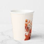 Chique herfst bloemenbladeren baby shower papieren bekers (Rechts)