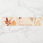 Chique herfst bloemenvlees vrijgezellenfeest waterfles etiket (Enkel label)