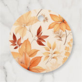 Chique herfst bloemenvrijgezellenfeest bedankjes labels (Achterkant)