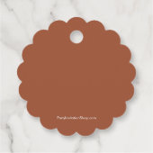 Chique herfst bloemige bruidsontbijt bedankje bedankjes labels (Achterkant)