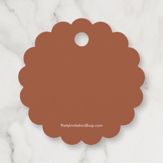 Chique herfst bloemige bruidsontbijt bedankje bedankjes labels (Achterkant)