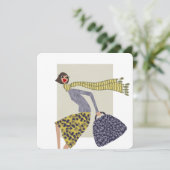 Chique Herfst Dag Mode Illustratie Platte Kaart (Staand voorkant)