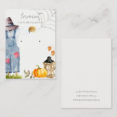 Chique Herfst herfst pompoen vogelverschrikker oor Visitekaartje (Voorkant / Achterkant)