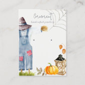 Chique Herfst herfst pompoen vogelverschrikker oor Visitekaartje (Voorkant)