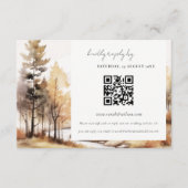 Chique Herfst herfstlandschap bruiloft QR-code RSV Informatiekaartje (Voorkant)