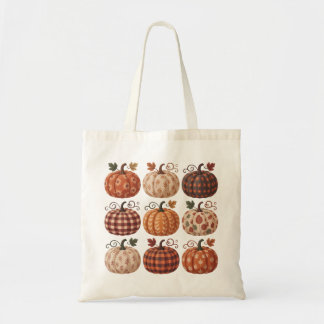 Chique herfst pompoen patroon herbruikbare boodsch tote bag
